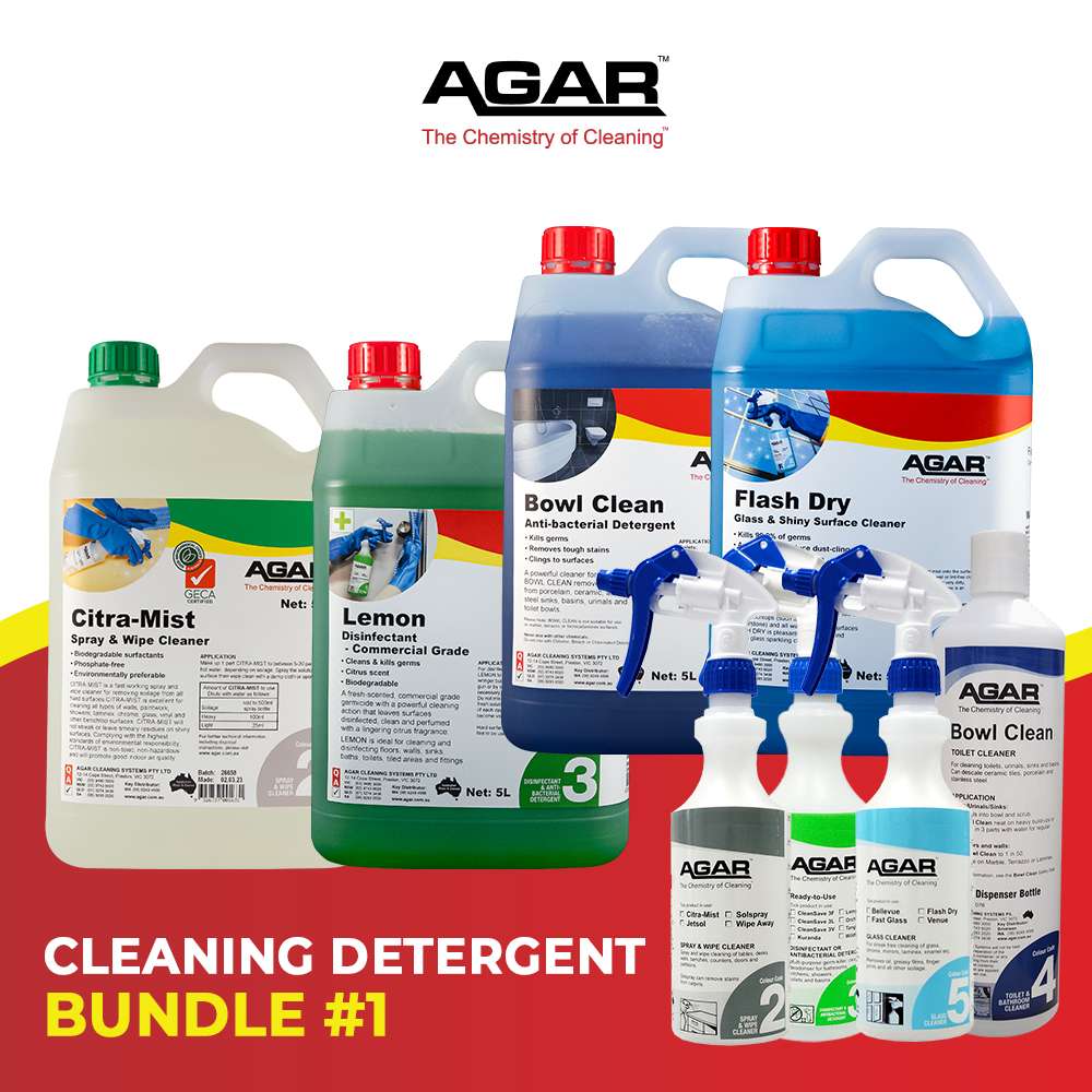 Agar commercial cleaning detergent bundle -
